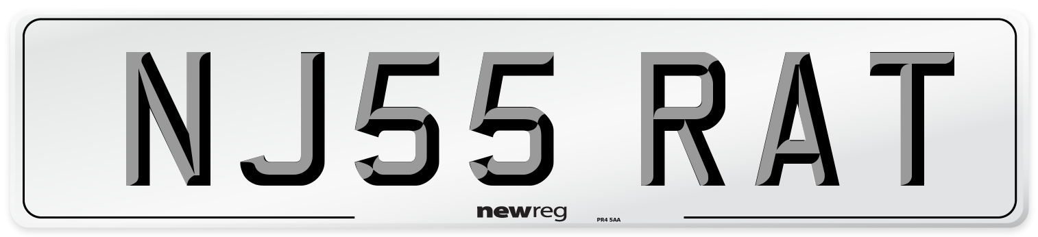 NJ55 RAT Number Plate from New Reg